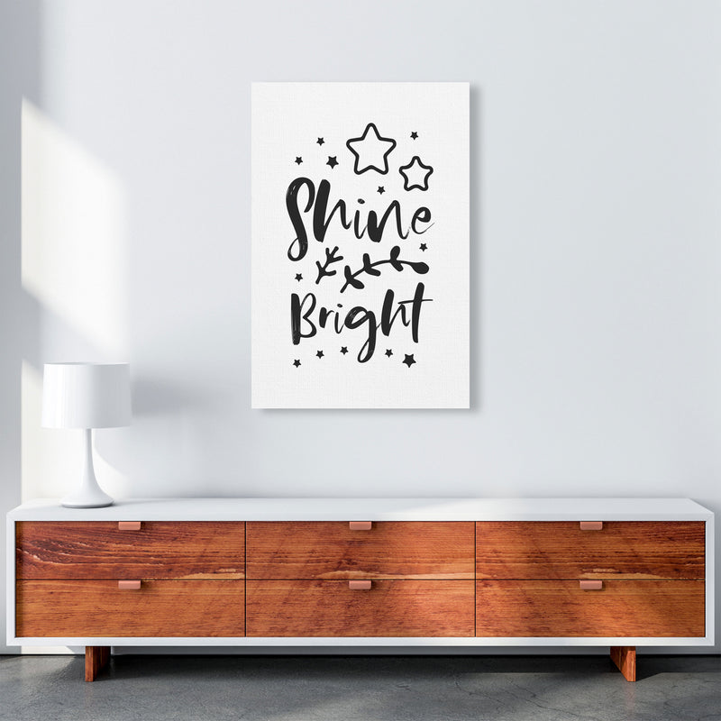 Shine Bright Black Framed Nursey Wall Art Print A1 Canvas