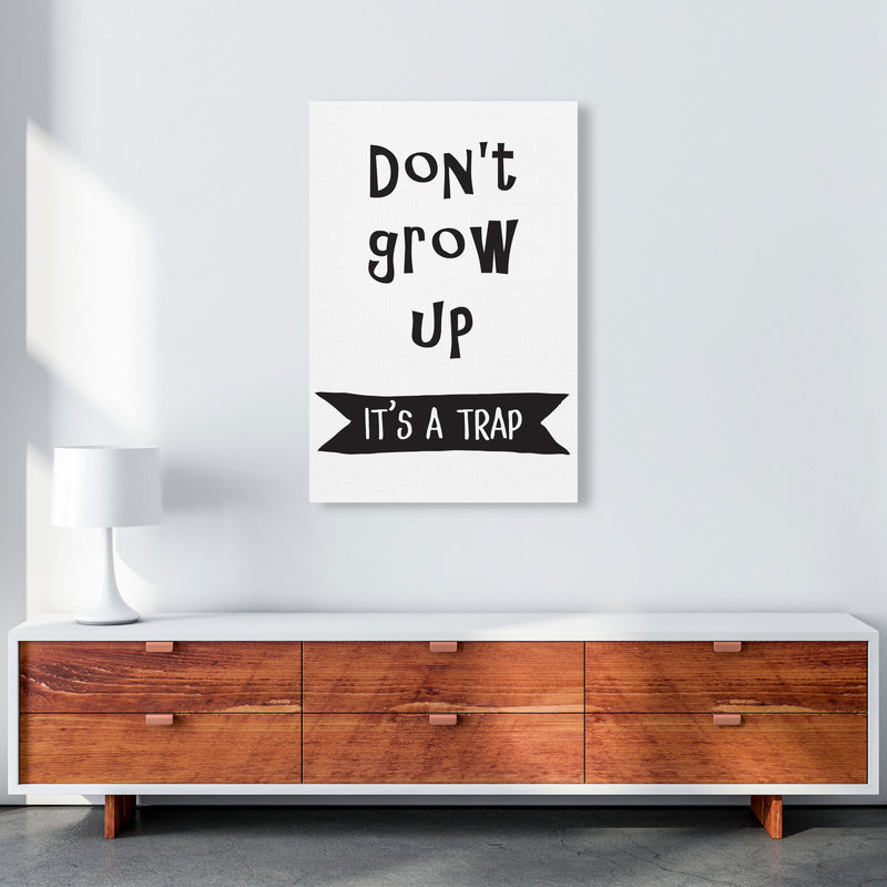 Don&#39;t Grow Up It&#39;s A Trap Banner Framed Typography Wall Art Print