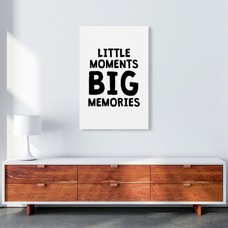 Little Moments Big Memories Black Framed Nursey Wall Art Print A1 Canvas