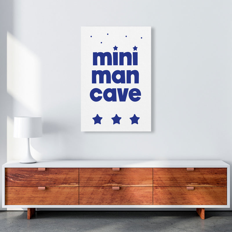 Mini Man Cave Navy Framed Nursey Wall Art Print A1 Canvas