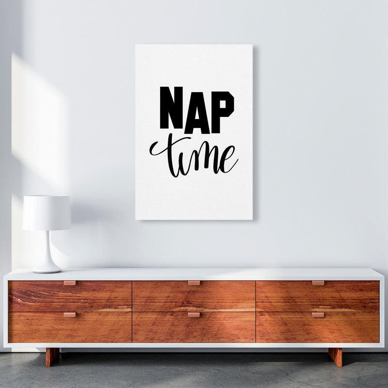 Nap Time Black Framed Typography Wall Art Print A1 Canvas