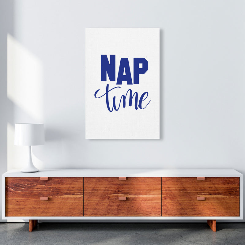 Nap Time Navy Framed Typography Wall Art Print A1 Canvas