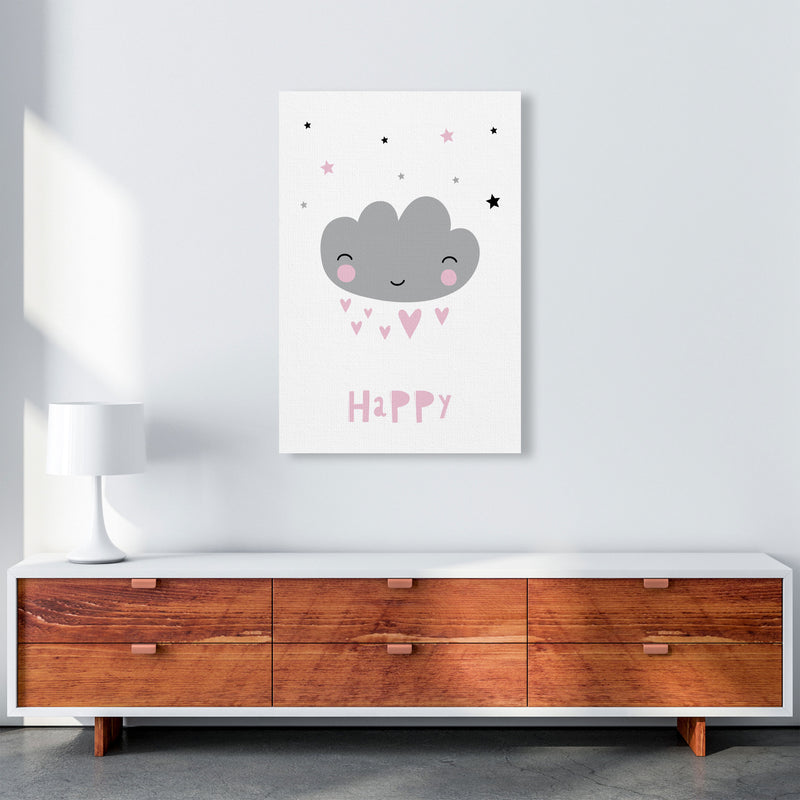 Happy Cloud Framed Nursey Wall Art Print A1 Canvas