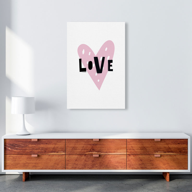 Love Heart Scandi Framed Typography Wall Art Print A1 Canvas