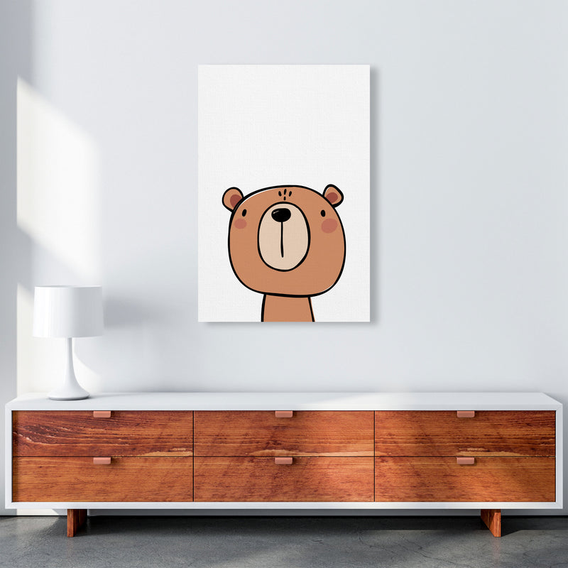 Brown Bear Modern Print Animal Art Print A1 Canvas