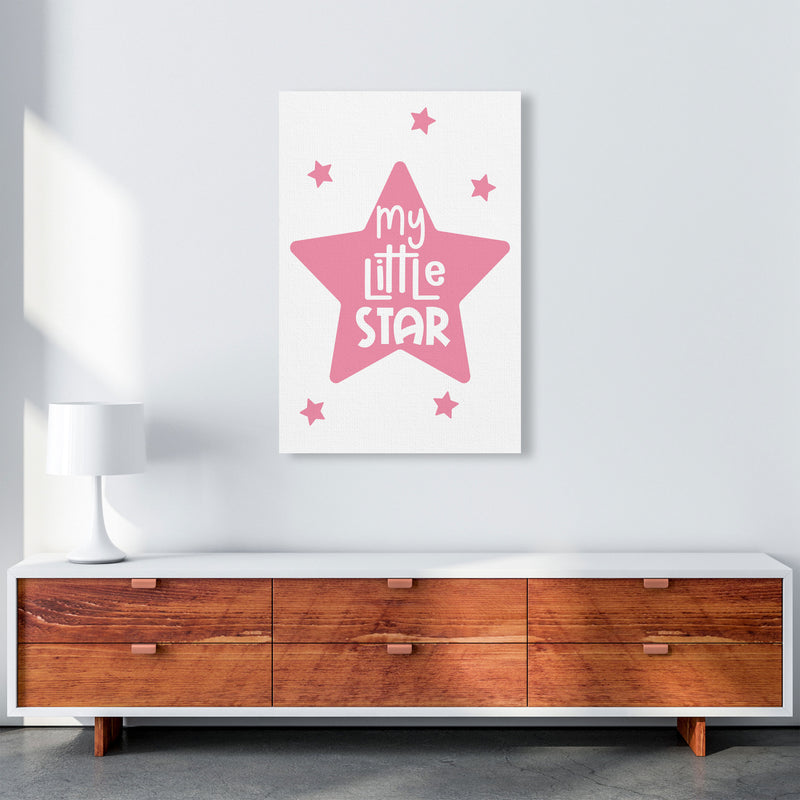 My Little Star Pink Framed Nursey Wall Art Print A1 Canvas