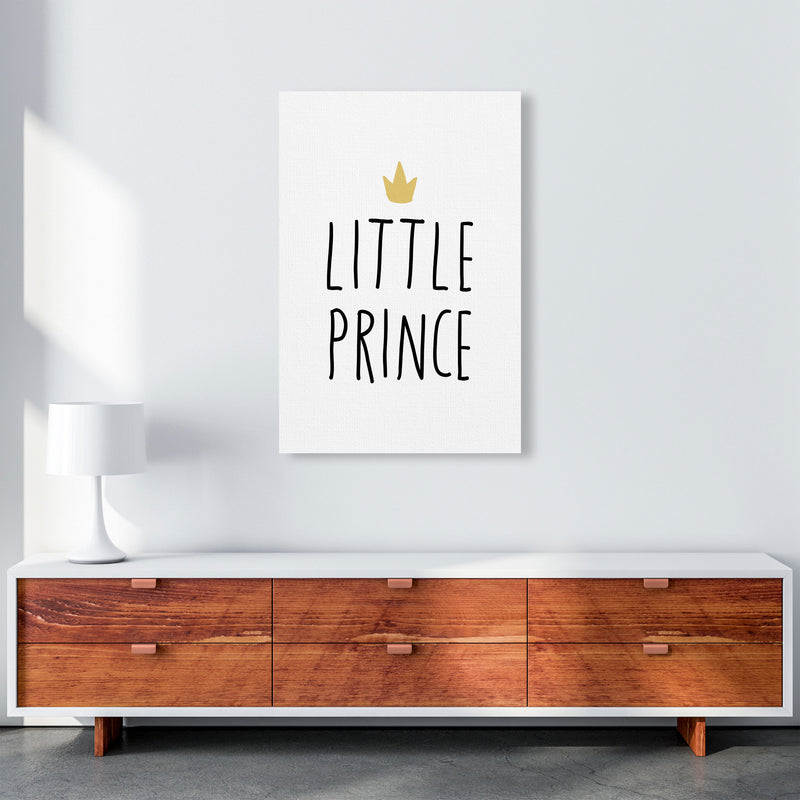 Little Prince Black And Gold Framed Nursey Wall Art Print A1 Canvas