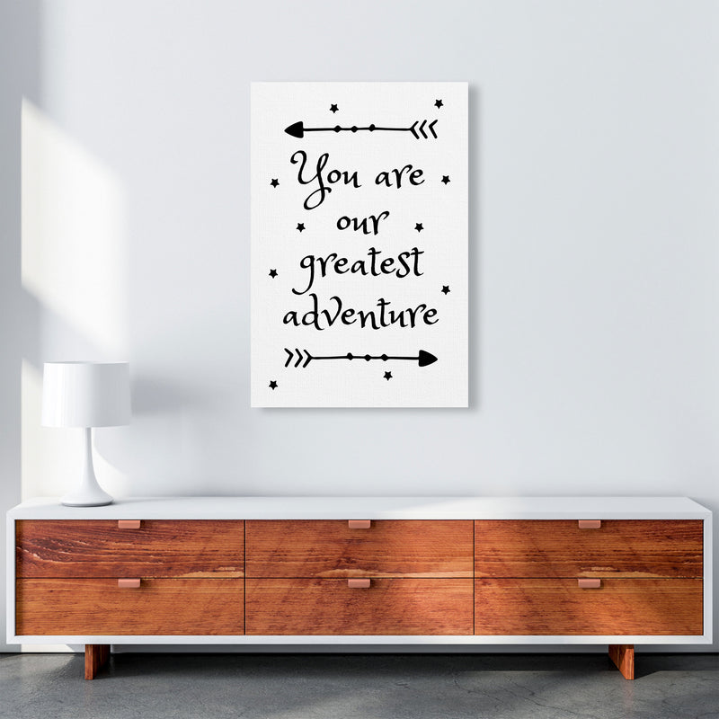 You Are Our Greatest Adventure Black Modern Print A1 Canvas