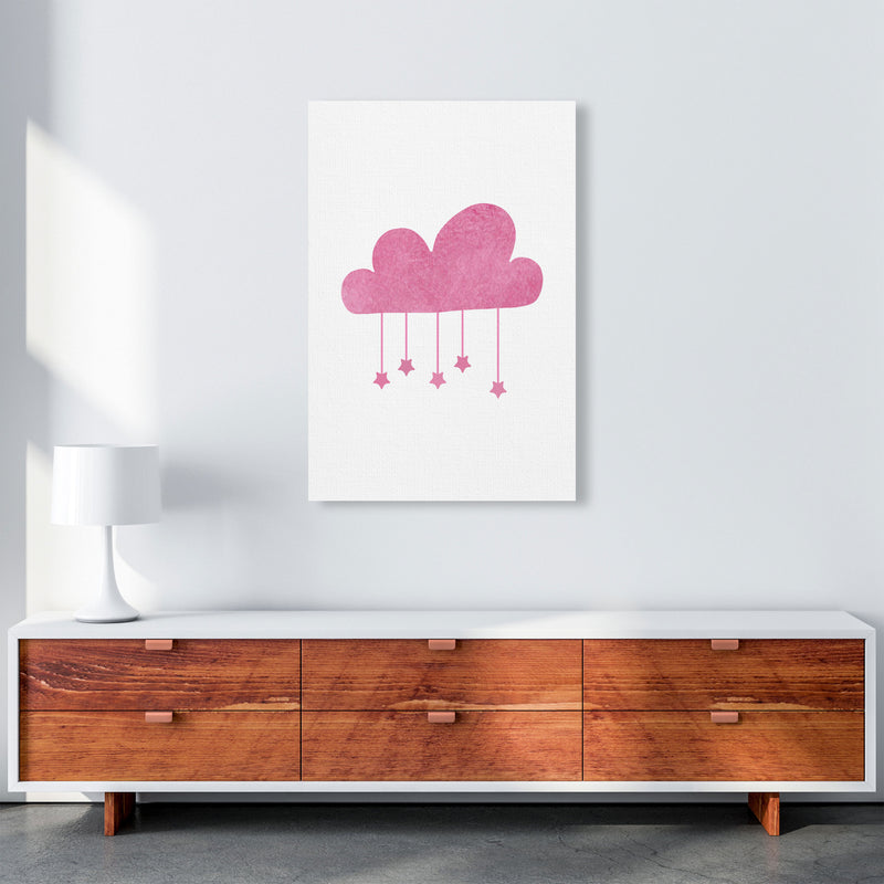 Pink Cloud Watercolour Modern Print A1 Canvas