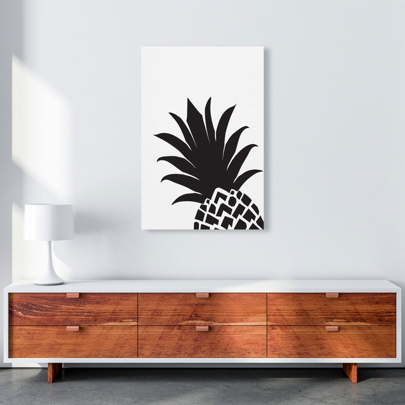 Black Pineapple 1 Modern Print, Framed Kitchen Wall Art A1 Canvas