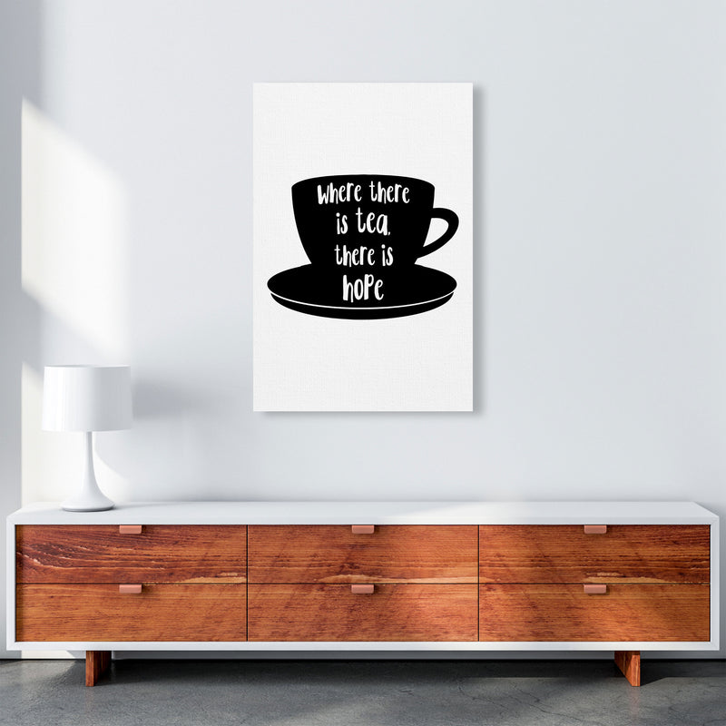 Where There Is Tea There Is Hope Modern Print, Framed Kitchen Wall Art A1 Canvas