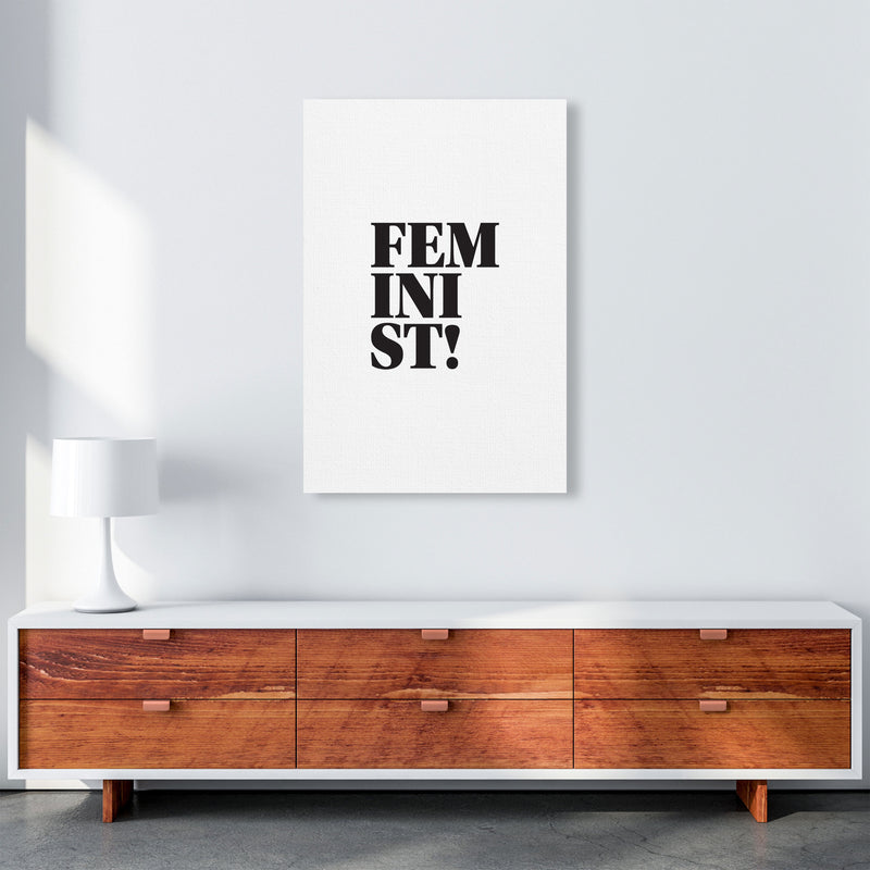Feminist! Framed Typography Wall Art Print A1 Canvas