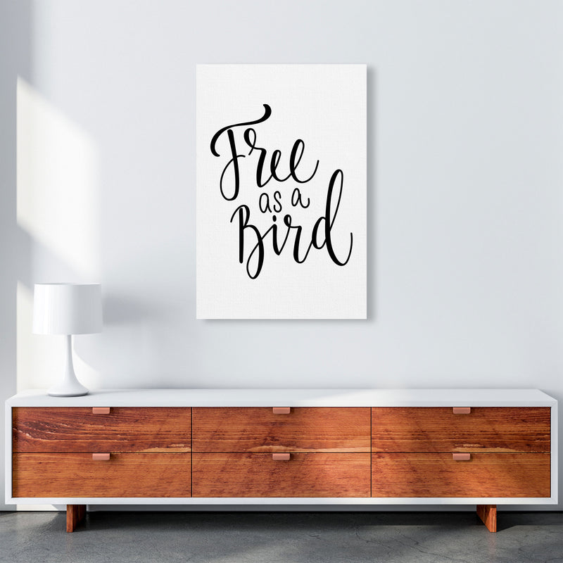 Free As A Bird Framed Typography Wall Art Print A1 Canvas