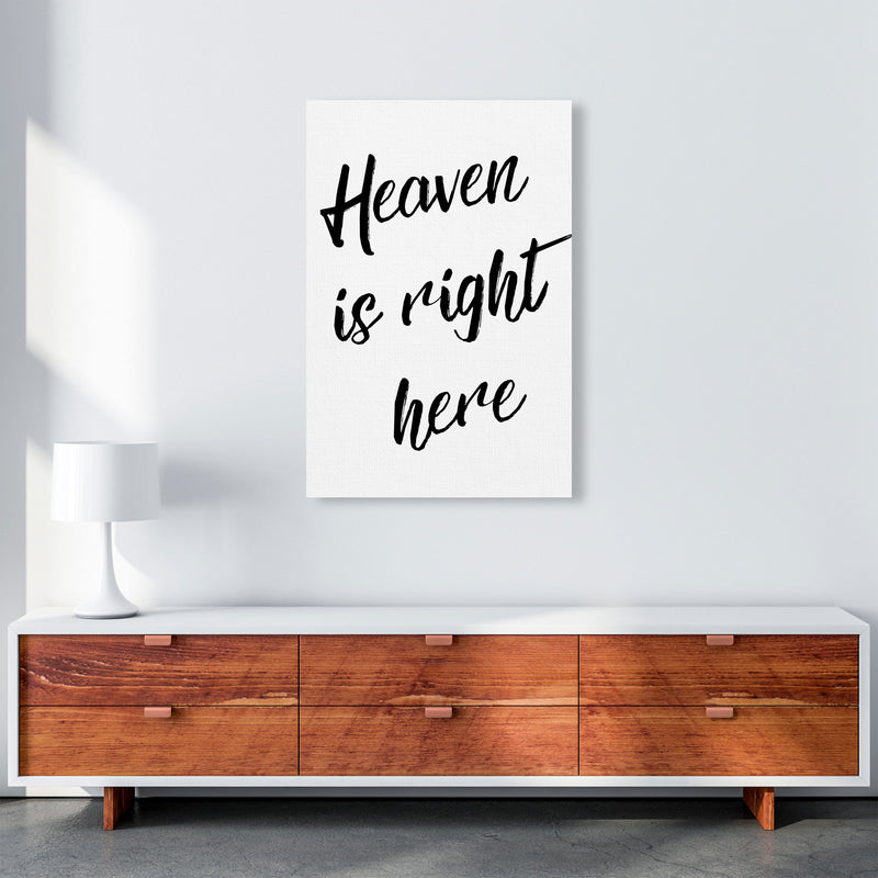 Heaven Is Right Here Framed Typography Wall Art Print A1 Canvas