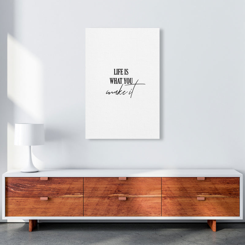 Life Is What You Make It Framed Typography Wall Art Print A1 Canvas