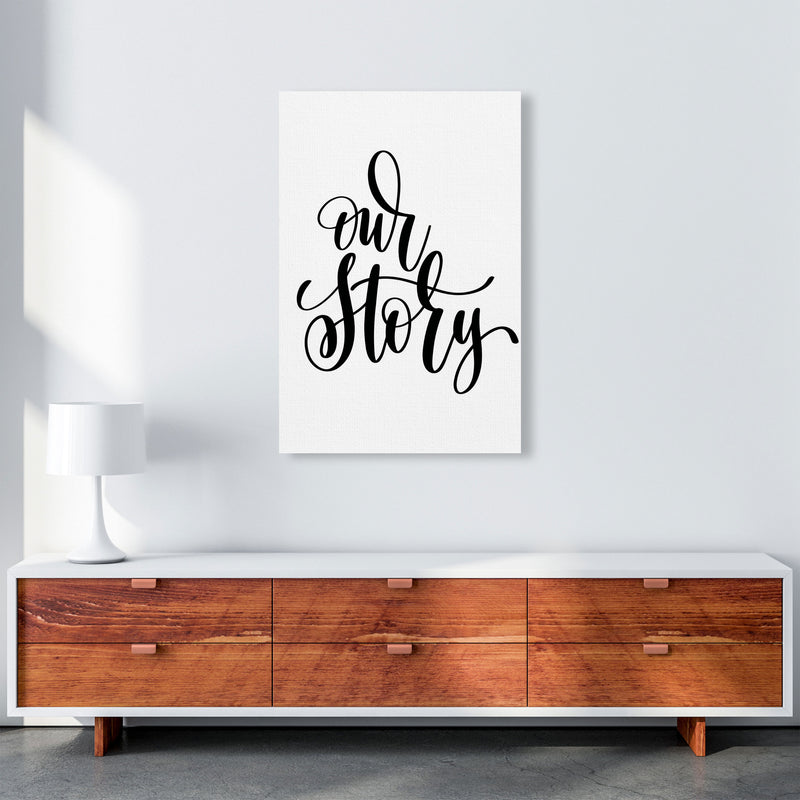 Our Story Framed Typography Wall Art Print A1 Canvas