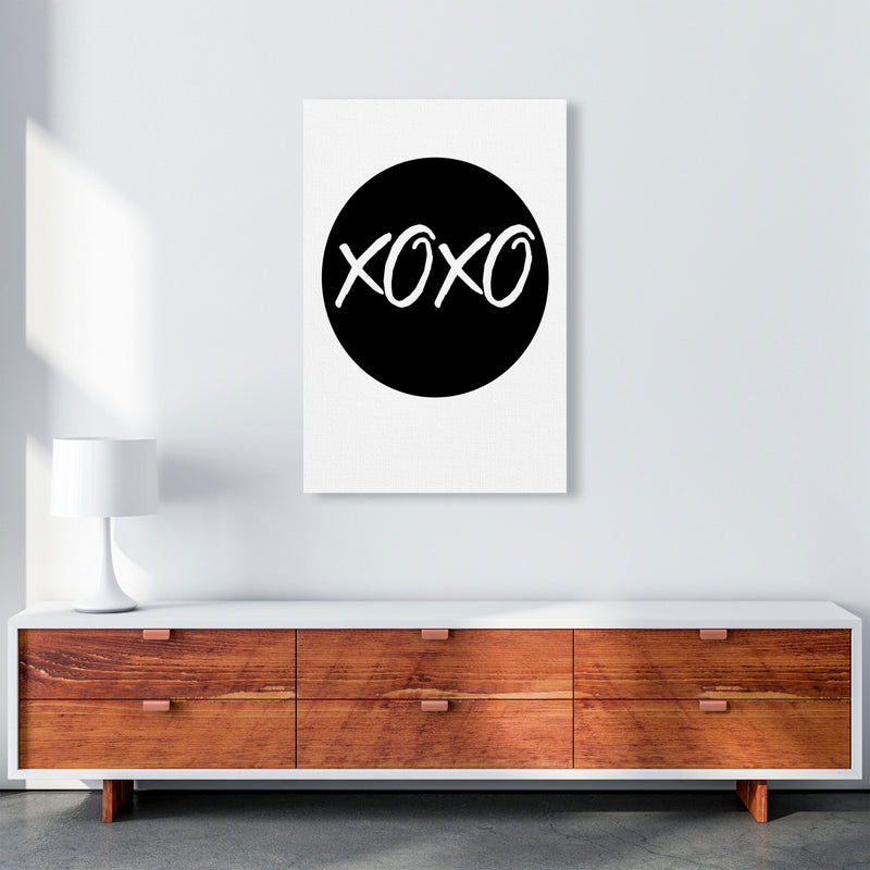 XOXO Black Circle Modern Print A1 Canvas