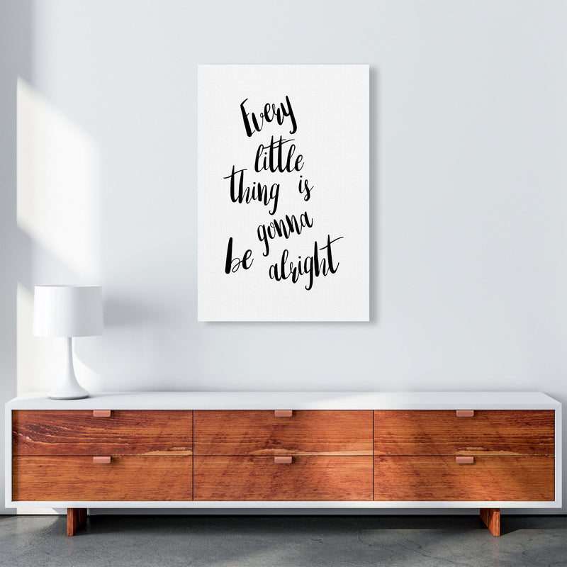 Every Little Thing Is Gonna Be Alright Framed Typography Wall Art Print A1 Canvas
