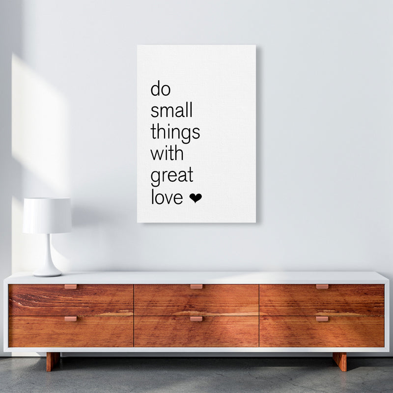 Do Small Things With Great Love Framed Typography Wall Art Print A1 Canvas