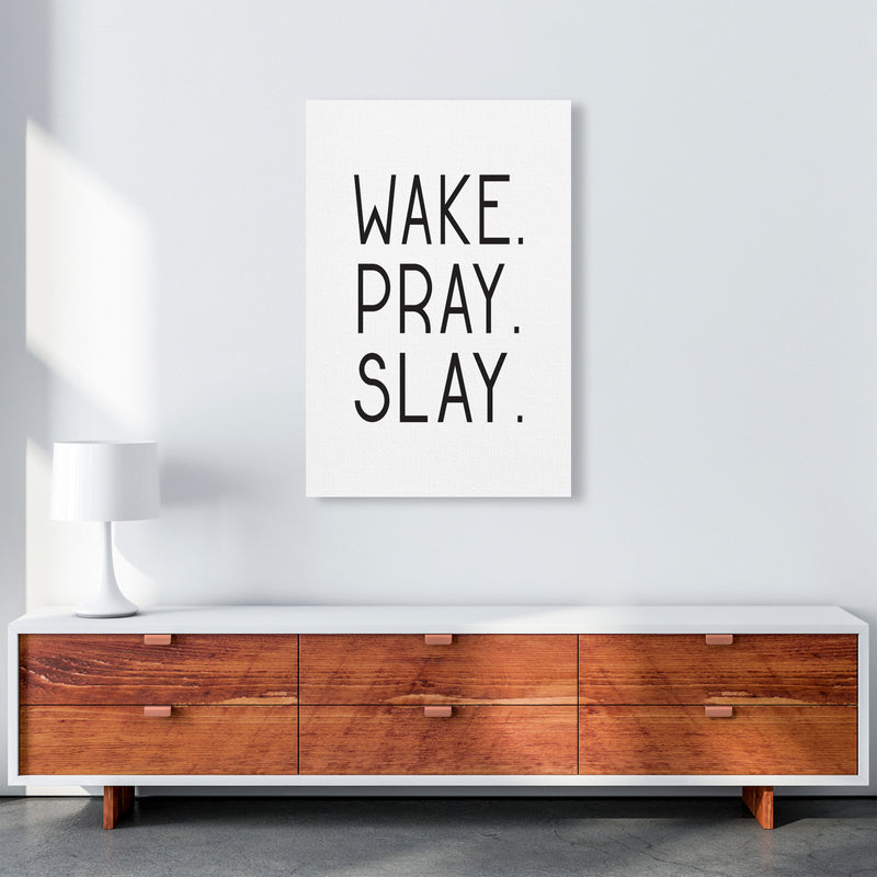 Wake Pray Slay Modern Print A1 Canvas