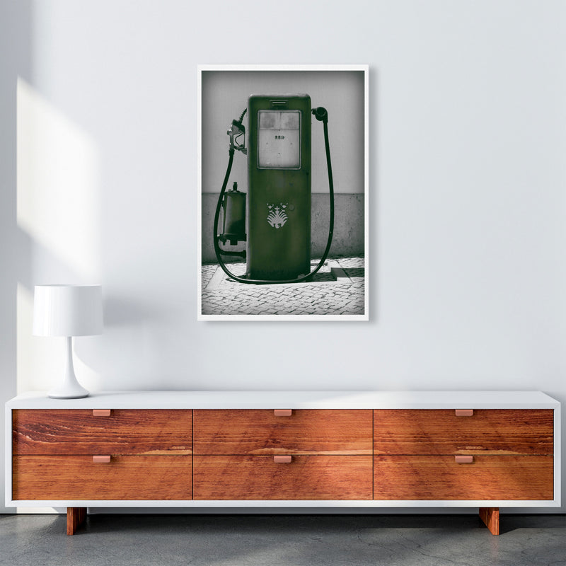Vintage Green Gas Pump Modern Print A1 Canvas