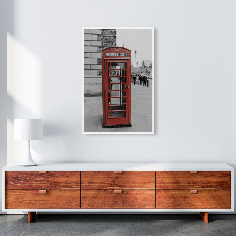 London Red Phonebox Modern Print A1 Canvas