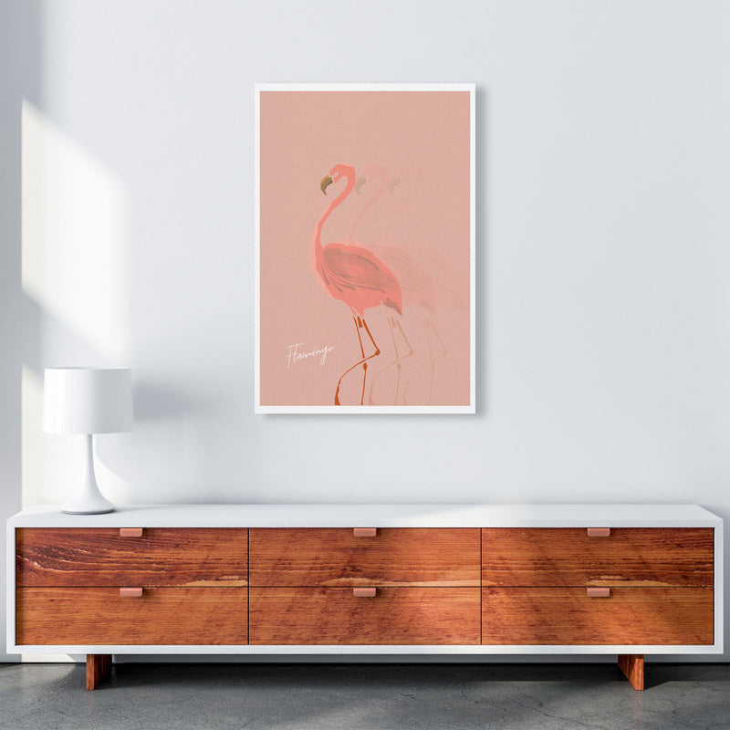 Flamingo Shadow Modern Print Animal Art Print A1 Canvas