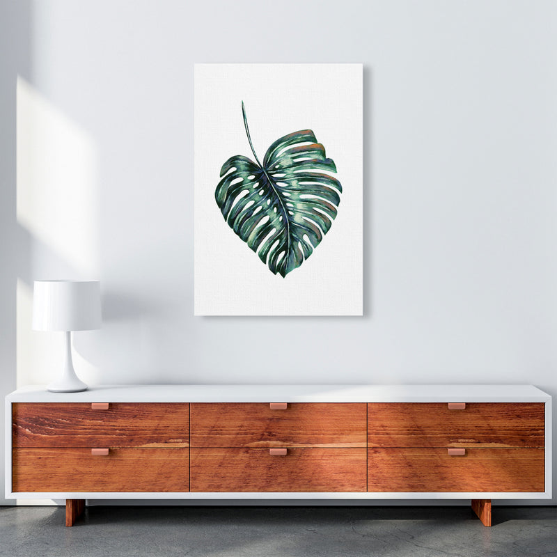 Monstera Leaf Full Modern Print, Framed Botanical & Nature Art Print A1 Canvas