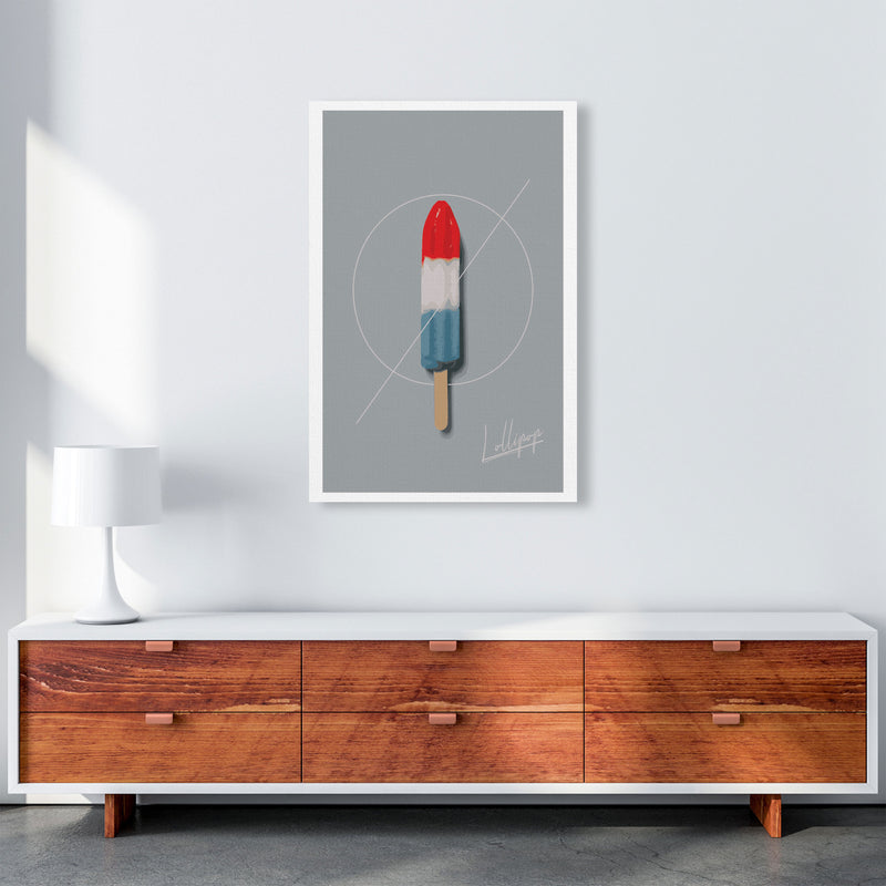 Ice Lolly Modern Print, Framed Kitchen Wall Art A1 Canvas