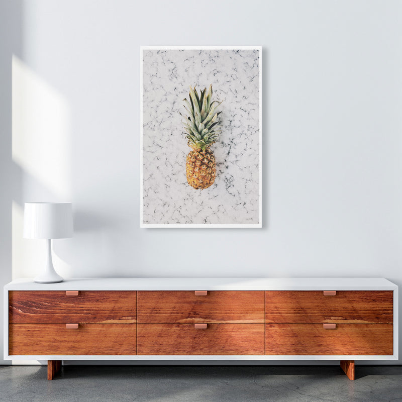 Marble Pineapple Modern Print, Framed Kitchen Wall Art A1 Canvas