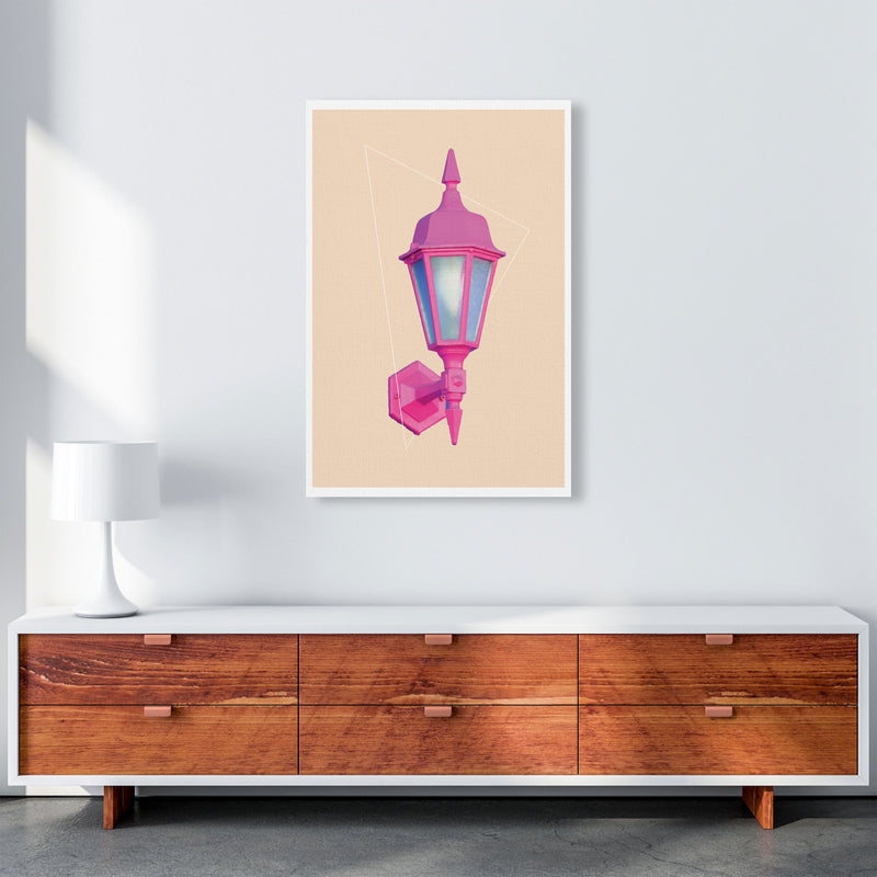 Pink Geo Lamp Modern Print A1 Canvas