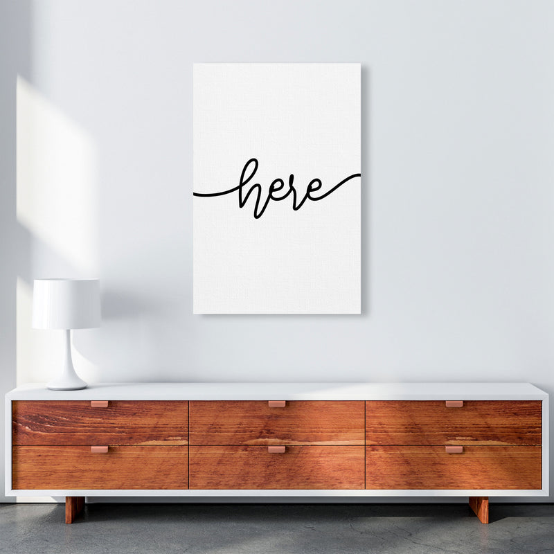 Here Framed Typography Wall Art Print A1 Canvas
