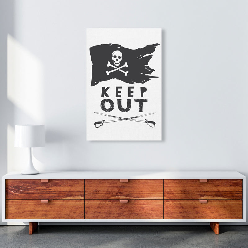 Pirate Keep Out Framed Nursey Wall Art Print A1 Canvas