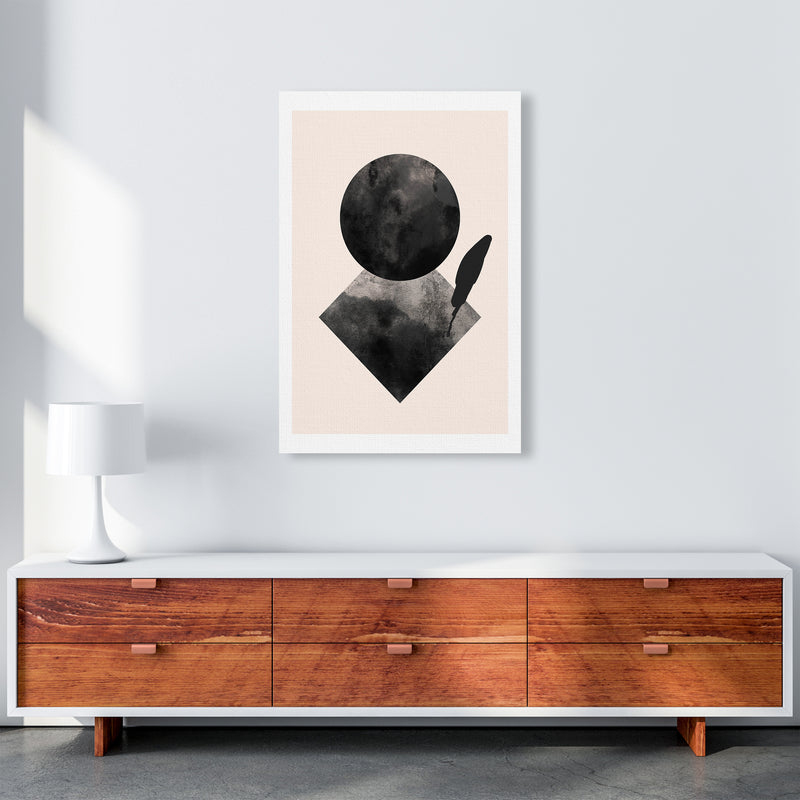 Nude And Black Watercolour 2 Art Print by Pixy Paper A1 Canvas