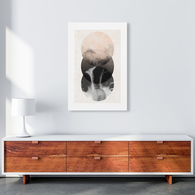Nude And Pearl Three Circles  Art Print by Pixy Paper A1 Canvas