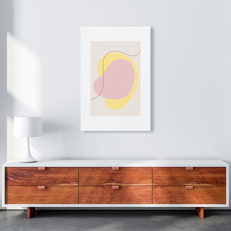 Mila Pink Abstract N22  Art Print by Pixy Paper A1 Canvas