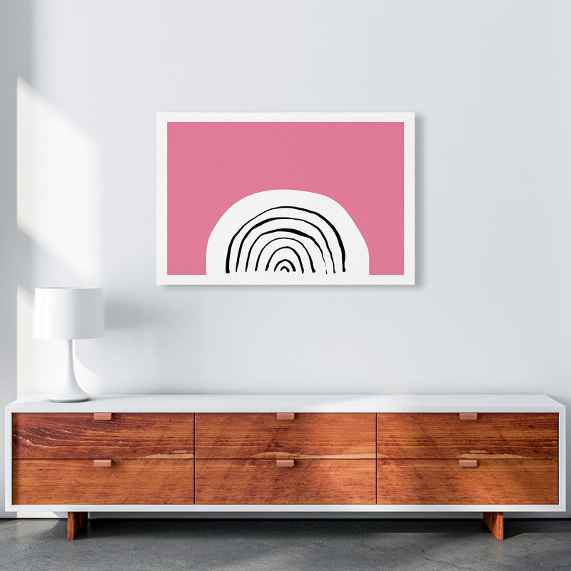 Pink Rainbow Neon Funk  Art Print by Pixy Paper A1 Canvas