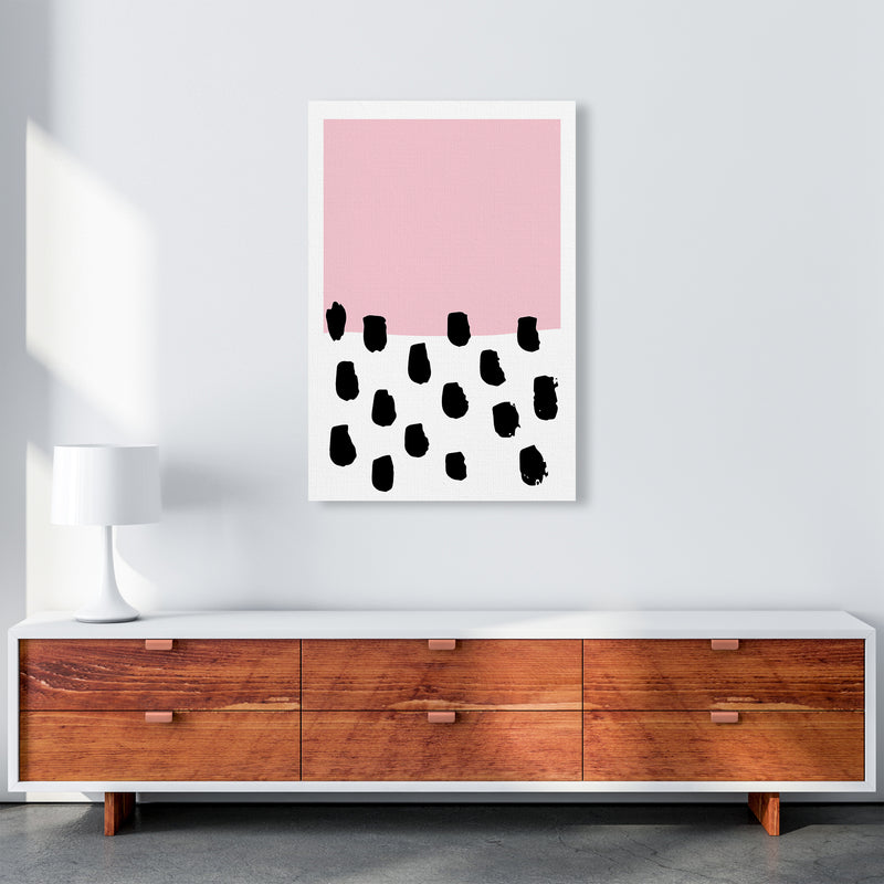 Pink Polka Neon Funk  Art Print by Pixy Paper A1 Canvas