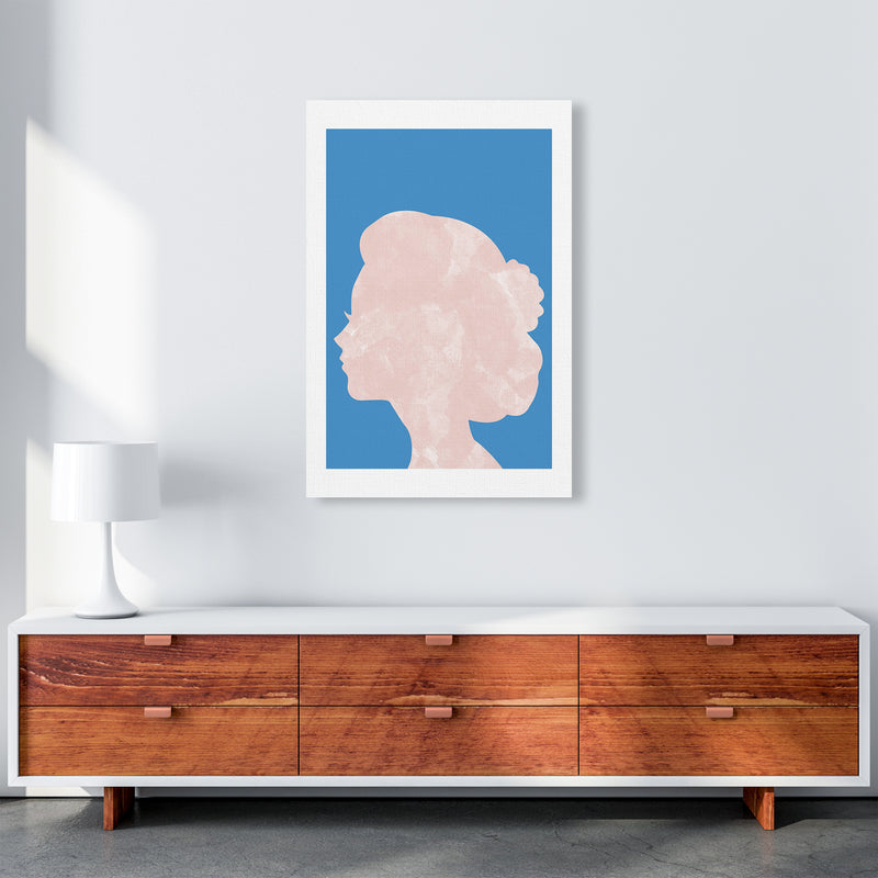 Marble Head Blue  Art Print by Pixy Paper A1 Canvas