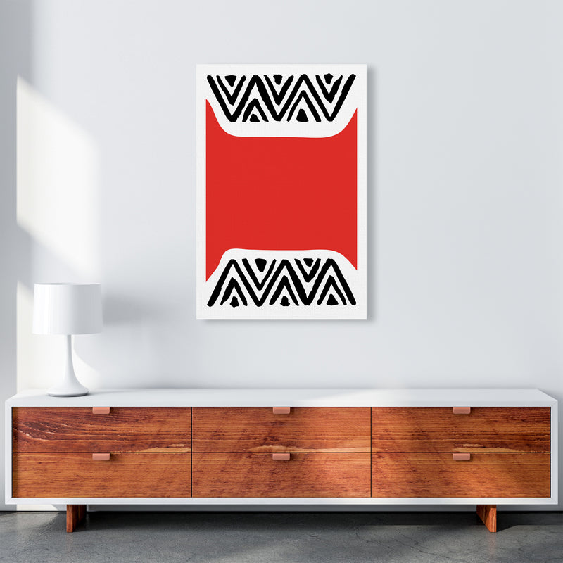 Red Maze Neon Funk  Art Print by Pixy Paper A1 Canvas