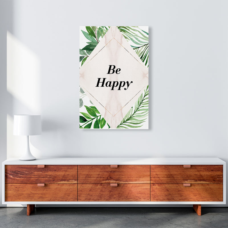 Be Happy Exotic  Art Print by Pixy Paper A1 Canvas