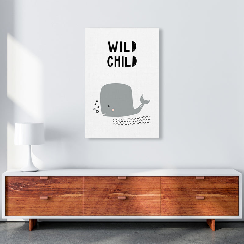 Wild Child Whale Animal  Art Print by Pixy Paper A1 Canvas