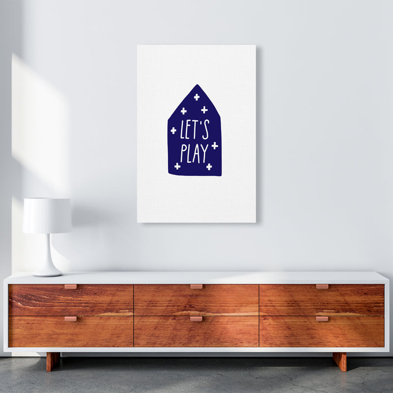 Let'S Play House Navy Super Scandi  Art Print by Pixy Paper A1 Canvas