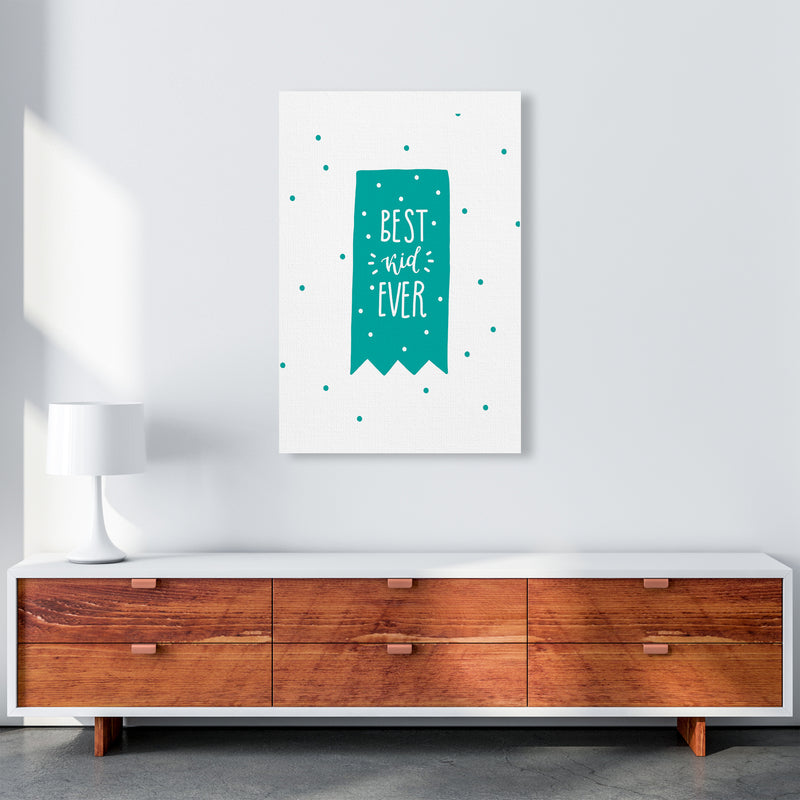 Best Day Ever Teal Super Scandi  Art Print by Pixy Paper A1 Canvas