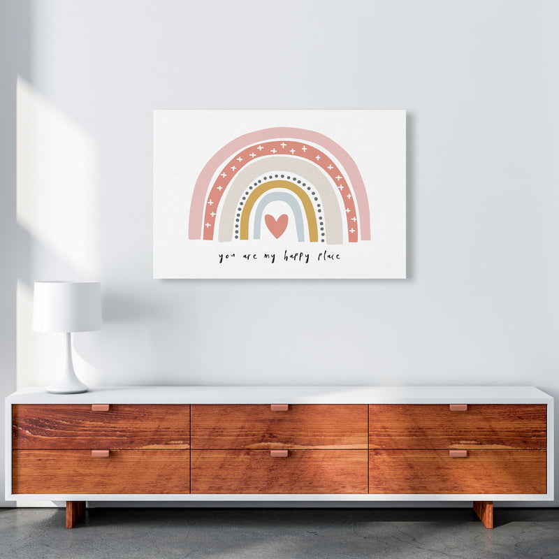 You Are My Happy Place Rainbow  Art Print by Pixy Paper A1 Canvas