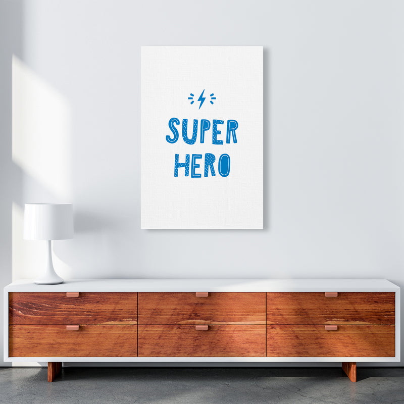 Super Hero Blue Super Scandi  Art Print by Pixy Paper A1 Canvas