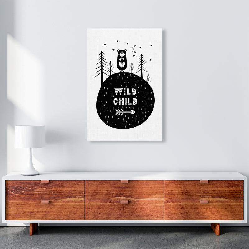 Wild Child Forest Bear  Art Print by Pixy Paper A1 Canvas