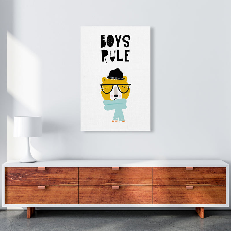Boys Rule Animal Pop  Art Print by Pixy Paper A1 Canvas