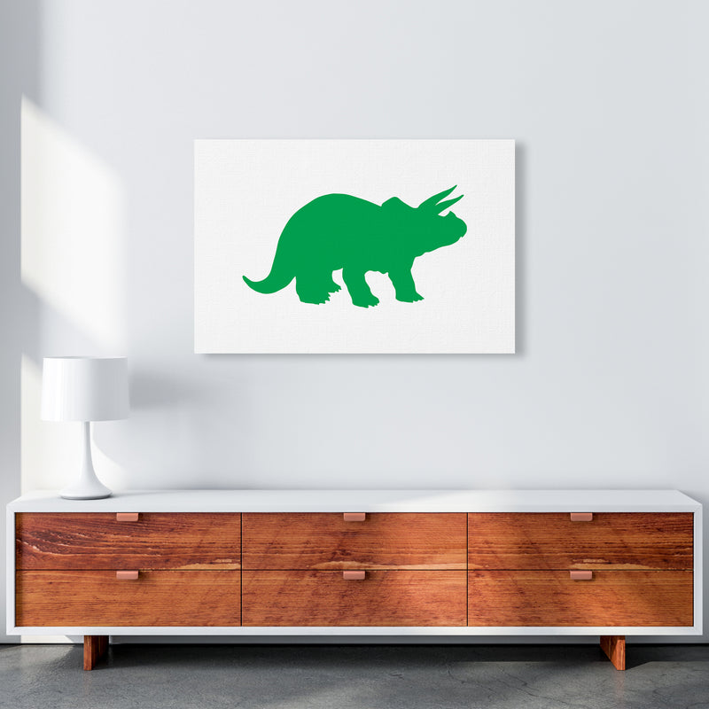 Triceratops Green  Art Print by Pixy Paper A1 Canvas