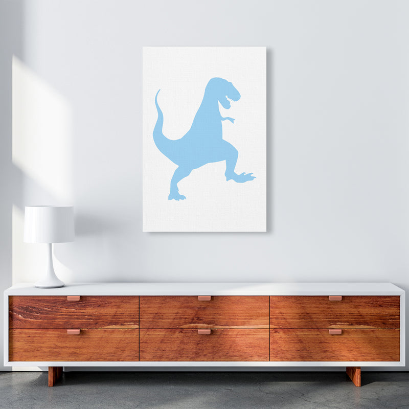 T-Rex Light Blue  Art Print by Pixy Paper A1 Canvas